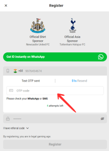 Fun88-Register-Enter-OTP-min Fun88 register process 2